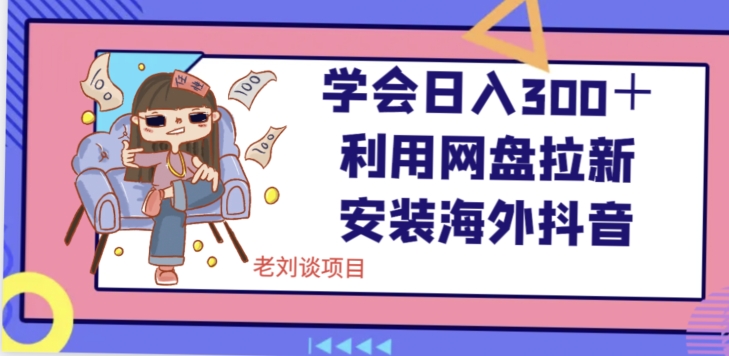 学会日入300＋，利用网盘拉新安装海外抖音保姆级教学【揭秘】-副业网