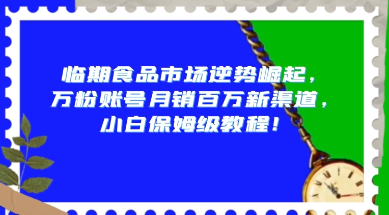 临期食品市场逆势崛起，万粉账号月销百万新渠道，小白保姆级教程【揭秘】-副业网