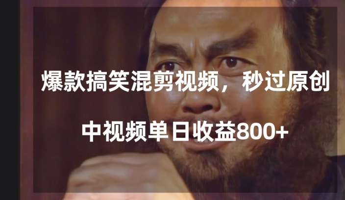 爆款搞笑混剪视频，百分百过原创，单日中视频播放收益800+【揭秘】-副业网