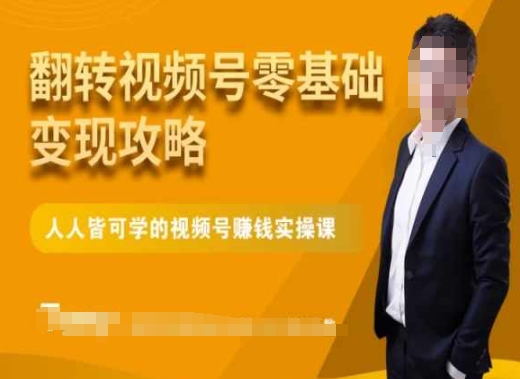 微信视频号零基础变现攻略，人人皆可学的视频号赚钱实操课-副业网
