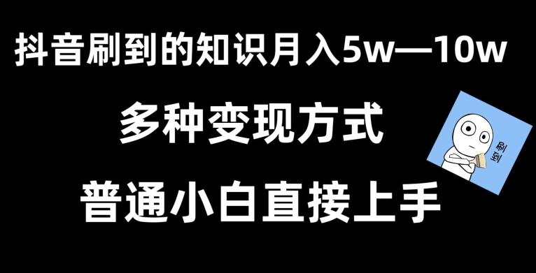 抖音刷到的知识，每天只需2小时，日入2000+，暴力变现，普通小白直接上手-副业网