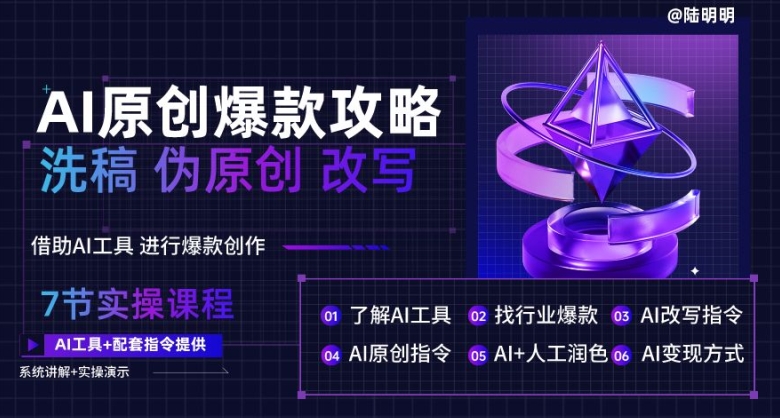 AI原创爆款攻略，洗稿改写伪原创必备，轻松创作10万+爆款文案-副业网