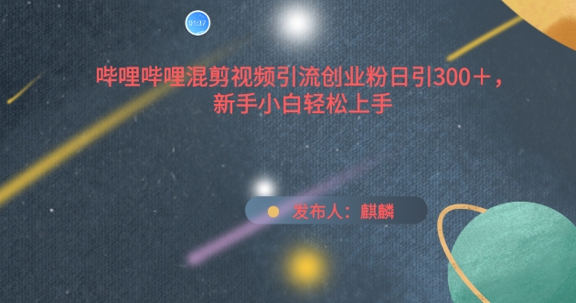 哔哩哔哩混剪视频引流创业粉日引300+，新手小白轻松上手-副业网