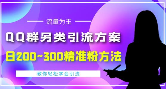 价值888的QQ群另类引流方案，半自动操作日200~300精准粉方法【视频教程】-副业网