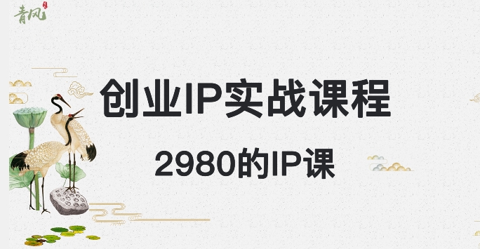 外边卖2980的创业IP课程，做私域月入5w+-副业网