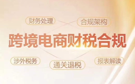 跨境老板财税合规特训营，规避财税风险、提升企业利润-副业网