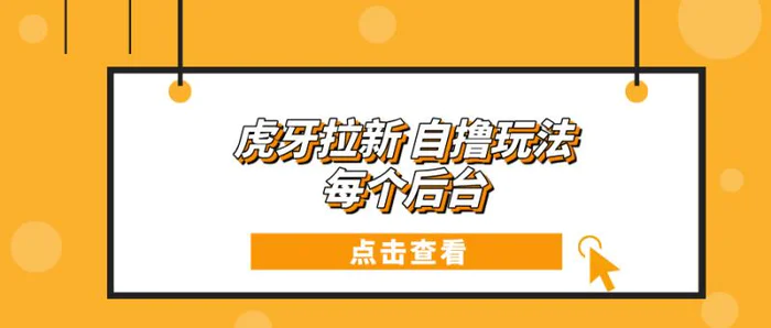 （13631期）虎牙拉新项目玩法 每个后台每天100+-副业城