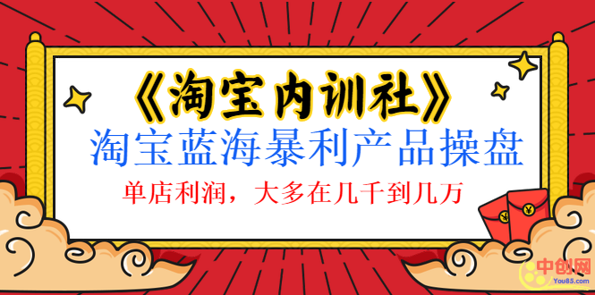 （1039期）《淘宝内训社》淘宝蓝海暴利产品操盘，单店利润，大多在几千到几万-副业城