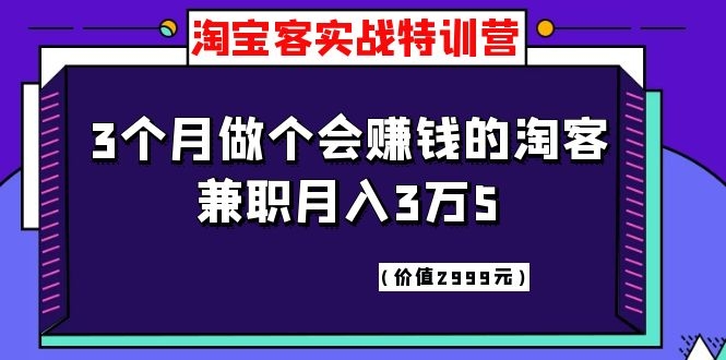 图片[2]-（1119期）淘宝客实战特训营，三个月做个会赚钱的淘客，兼职月入3万5（价值2999元）-副业城