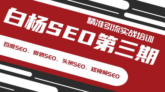 图片[2]-（1240期）白杨SEO第三期精准引流实战培训（百度SEO、微信SEO、头条SEO、短视频SEO）-副业城