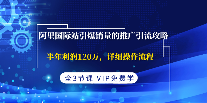 （1374期）阿里国际站引爆销量的推广引流攻略，半年利润120万，详细操作流程(全3节课)-副业城