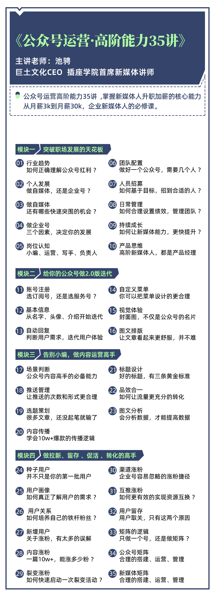 图片[2]-（1390期）《公众号运营高阶能力35讲》从月薪3k到月薪30k，新媒体人必修课(课程+文档)-副业城