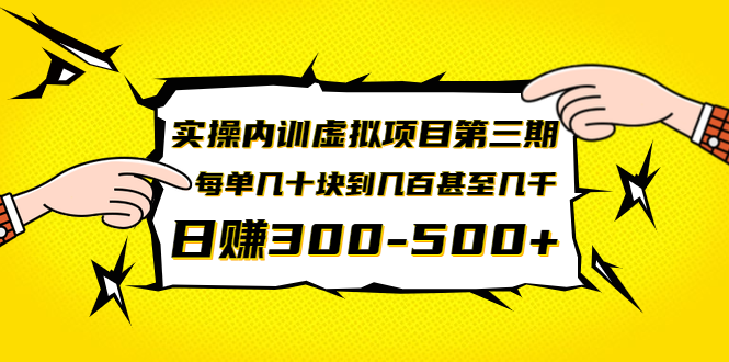 （1389期）实操内训虚拟项目第三期，每单几十块到几百甚至几千，日赚300-500+(无水印)-副业城