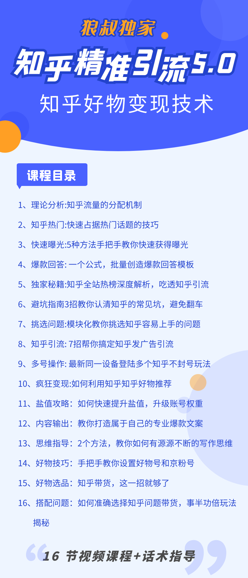 图片[5]-（1424期）知乎精准引流5.0+知乎好物变现技术课程：每天1-2小时5天看效果，月入3W+-副业城