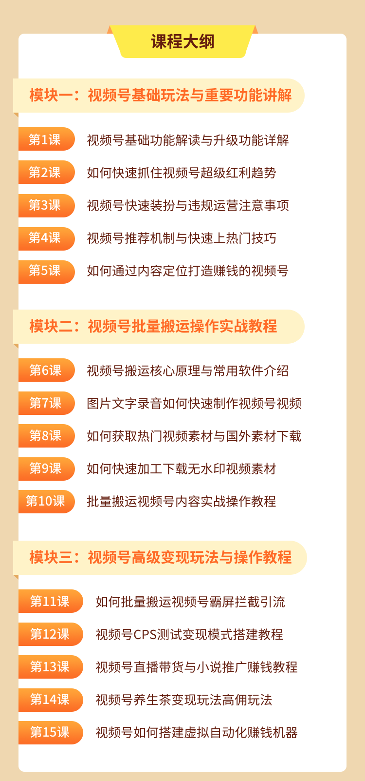 图片[5]-（1533期）视频号批量运营实战操作赚钱教程，让你一天创作100个高质量视频！-副业城