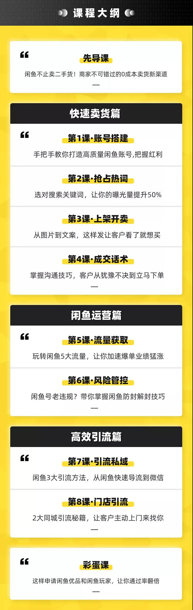 图片[2]-（1590期）媒老板8招搞定闲鱼卖货与引流：3天卖货10万，3个月加粉50万-副业城