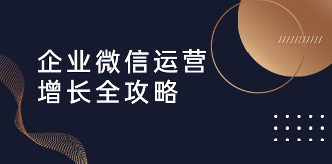 （1625期）企业微信运营增长全攻略：引流+裂变+运营+成交（16节体系课）-副业城