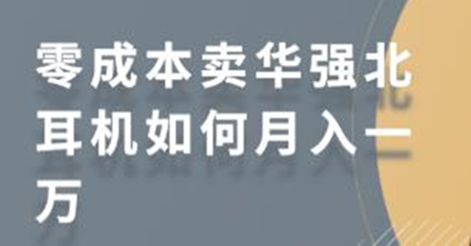 （1731期）零成本卖华强北耳机如何月入10000+，教你在小红书上卖华强北耳机-副业城