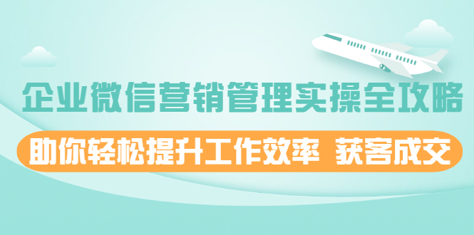 （1996期）企业微信营销管理实操全攻略，助你轻松提升工作效率 获客成交-副业城