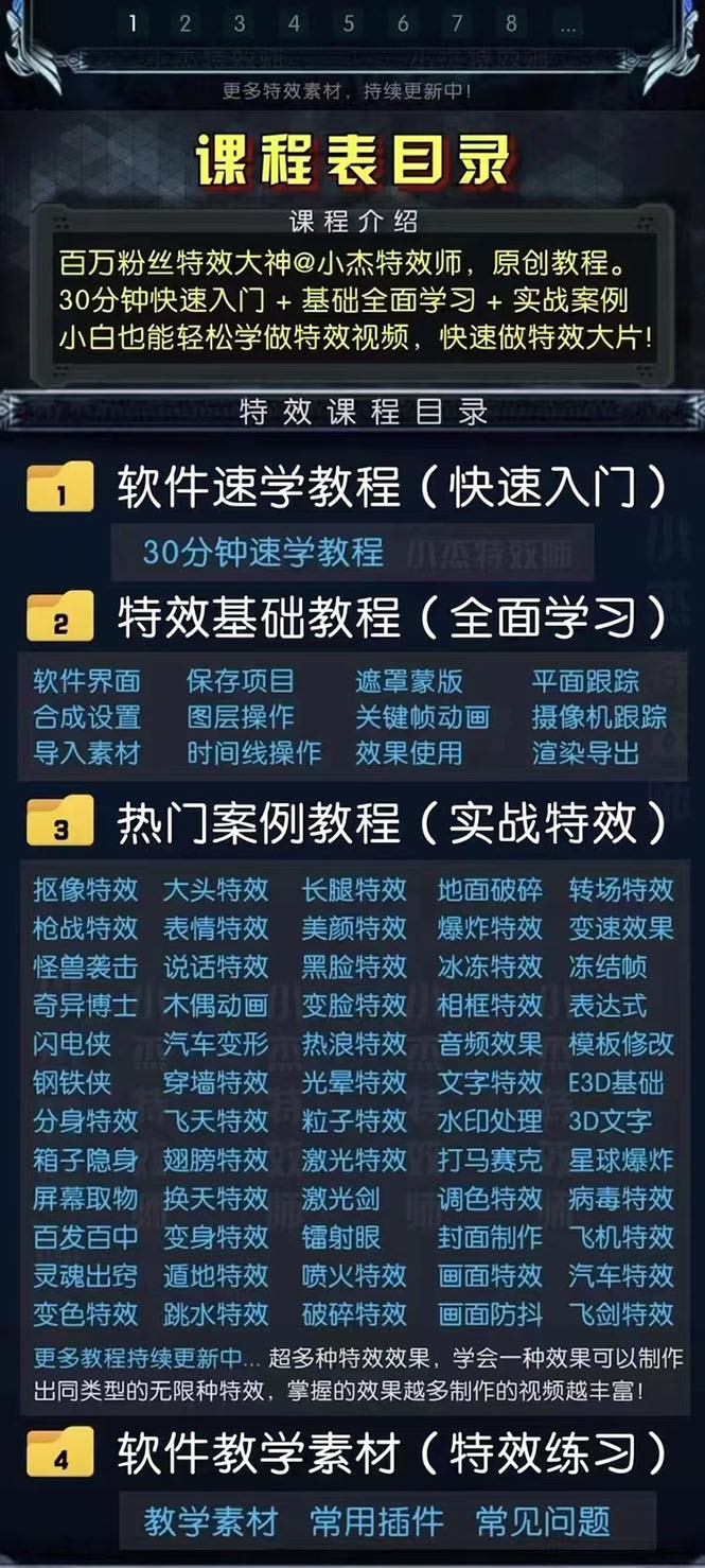 图片[3]-（2878期）1000w粉丝大佬的特效课·从零快速学特效视频，快速入门（软件+教程+素材）-副业城