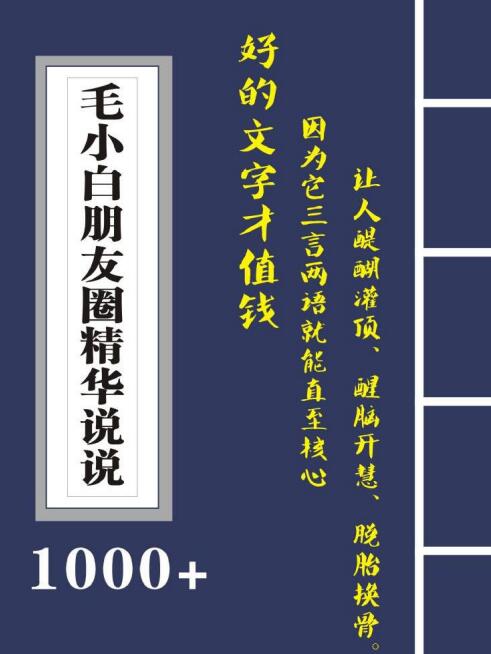 图片[2]-（2803期）毛小白内容合集《朋友圈说说精华1000+》好的文字才值钱（第1部+2部）-副业城