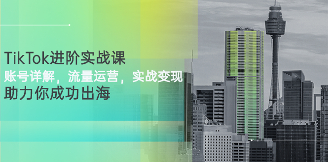 （2749期）TikTok进阶实战课：账号详解，流量运营，实战变现，助力你成功出海-副业城