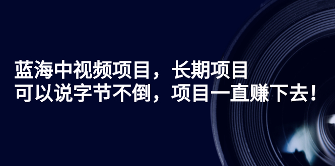 （2624期）蓝海中视频项目，长期项目，可以说字节不倒，项目一直赚下去！-副业城