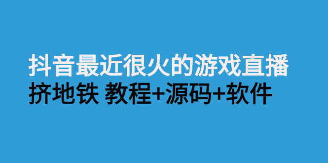 （2537期）抖音最近很火的游戏直播：挤地铁教程+源码+软件-副业城