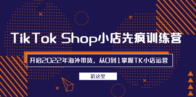 （2463期）TikTok Shop小店先疯训练营，开启2022年海外带货，从0到1掌握TK小店运营-副业城