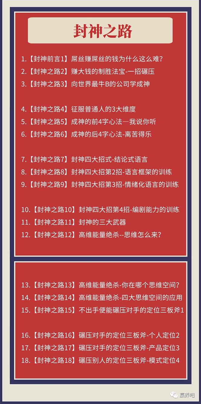 图片[2]-（2407期）封神之路-征服普通人的核心密法；富人不会讲的赚钱秘密-副业城