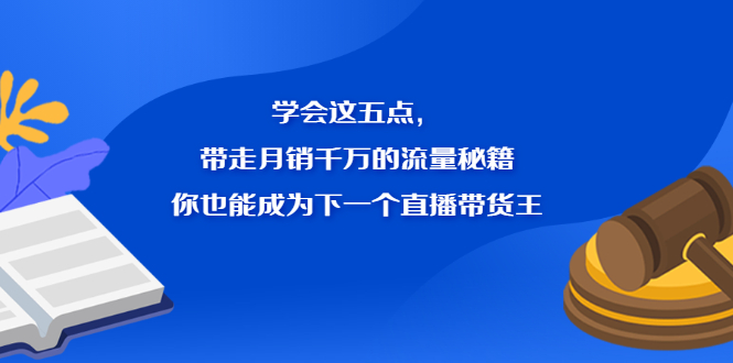 （2326期）学会这五点，带走月销千万的流量秘籍，你也能成为下一个直播带货王-副业城