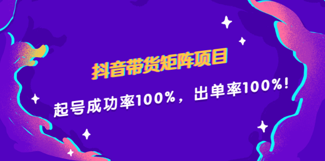 （2249期）抖音带货矩阵项目，起号成功率100%，出单率100%！-副业城