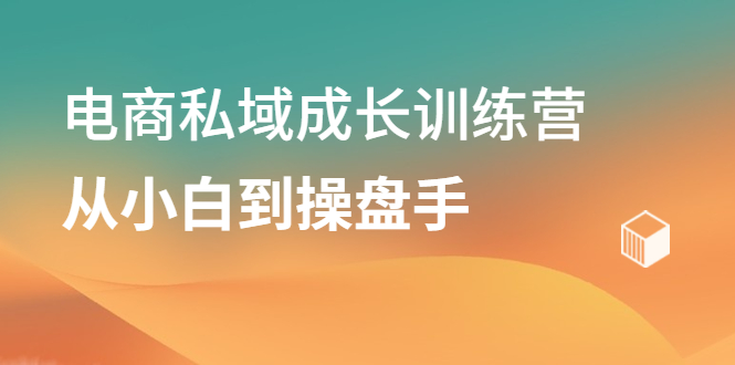 （2120期）电商私域成长训练营，从小白到操盘手-副业城