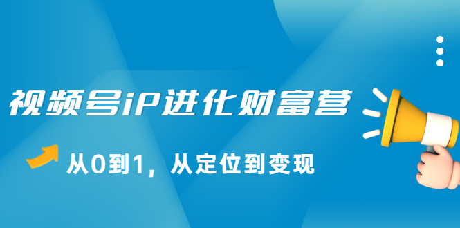 （2115期）视频号iP进化财富营，从0到1，从定位到变现赚钱-副业城