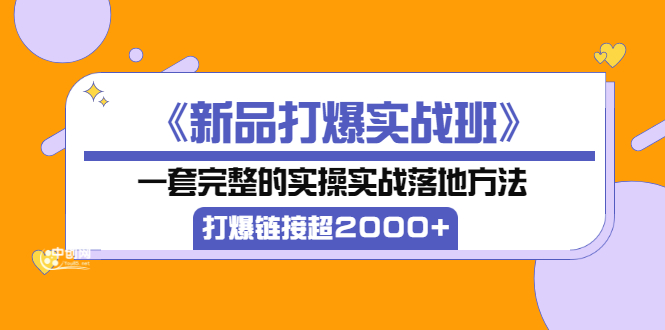 （3175期）《新品打爆实战班》一套完整的实操实战落地方法，打爆链接超2000+（28节课)-副业城