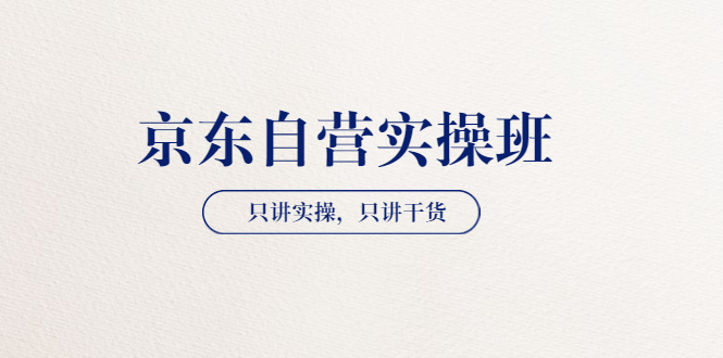 （3467期）【京东自营实操班】只讲实操，只讲干货（28小时课程-共2期）-副业城