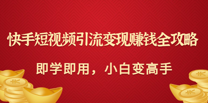 （3521期）快手短视频引流变现赚钱全攻略：即学即用，小白变高手-副业城