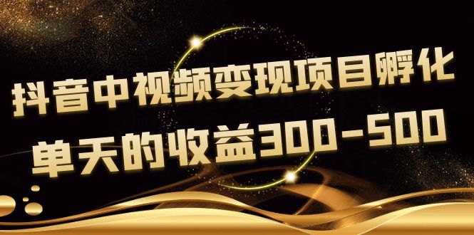 （3794期）黄岛主《抖音中视频变现项目孵化》单天的收益300-500 操作简单粗暴-副业城