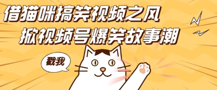 借猫咪搞笑视频之风，掀视频号爆笑故事潮，轻松日入四位数，无门槛快速入门!-副业网
