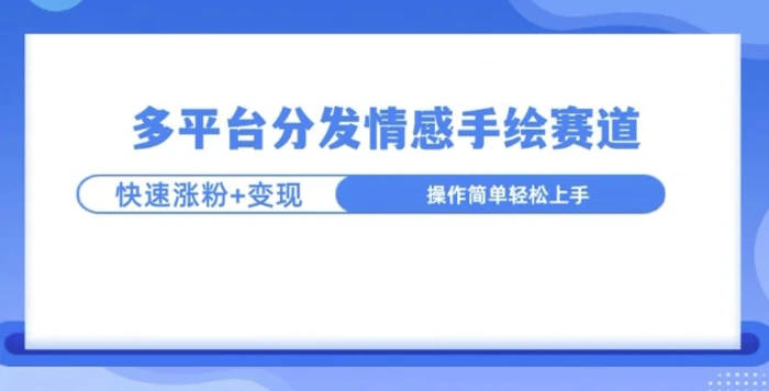 视频号手绘情感语录赛道玩法，快速涨粉+创作者计划收益-副业城