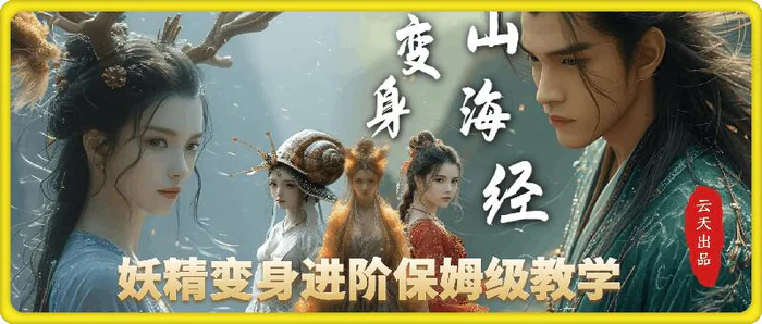云天AI山海经变身视频教程，妖精变身进阶保姆级教学-副业网