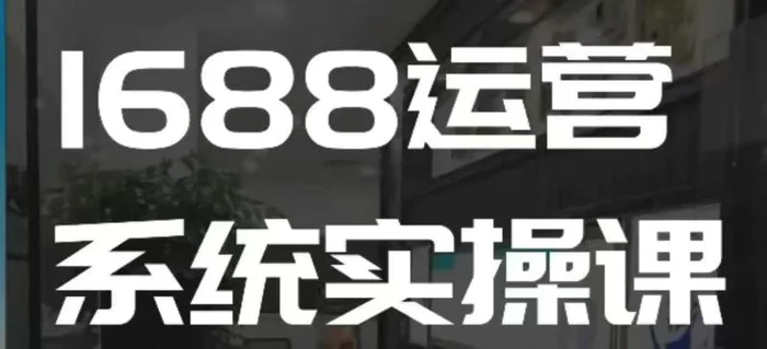 1688高阶运营系统实操课，快速掌握1688店铺运营的核心玩法-副业城