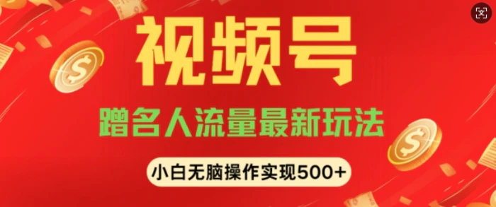 视频号名人讲座玩法，冷门蓝海项目，轻松上手日收入可达5张-副业城