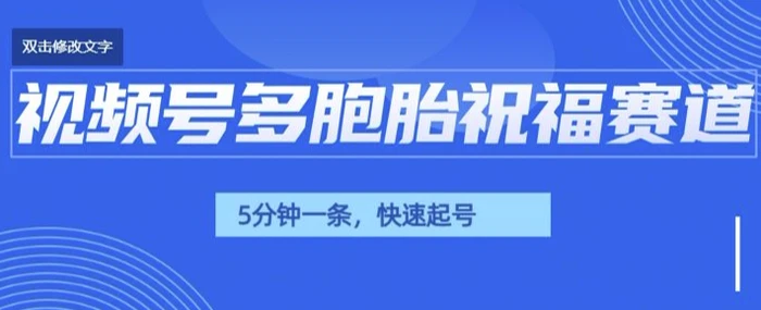 视频号最近爆火赛道，五胞胎送福，圈粉中老年，快速涨粉起号带货-副业城