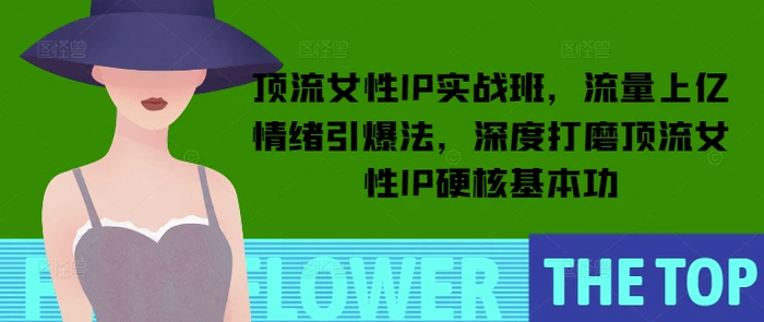 顶流女性IP实战班，流量上亿情绪引爆法，深度打磨顶流女性IP硬核基本功-副业网