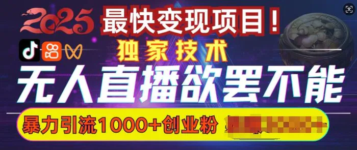 欲罢不能的无人直播引流，超暴力日引流1000+高质量精准创业粉-副业城