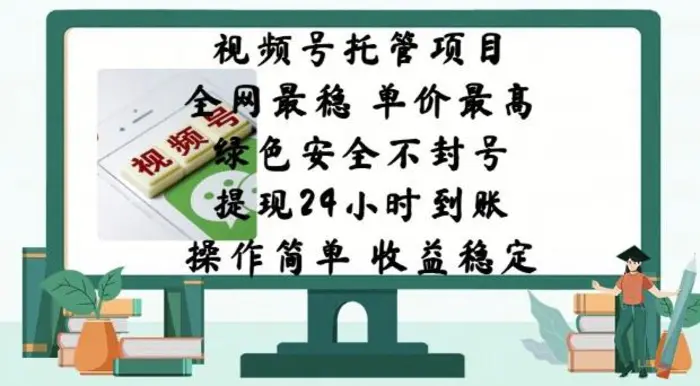 视频号托管项目，全网最稳，单价最高，绿色安全不封号，操作简单，收益稳定-副业城