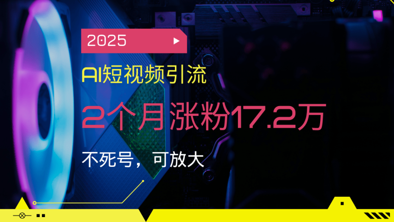 （14213期）2025AI短视频引流，2个月涨粉17.2万，不死号，可放大-副业城