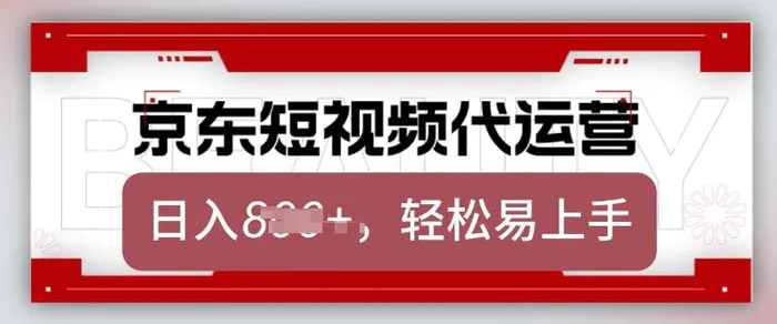 京东带货代运营，2025年翻身项目，只需上传视频，单月稳定变现8k【揭秘】-副业城