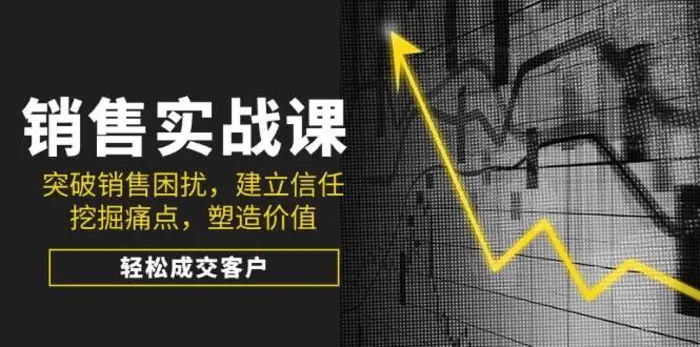 销售实战课，突破销售困扰，建立信任，挖掘痛点，塑造价值，轻松成交客户-副业城